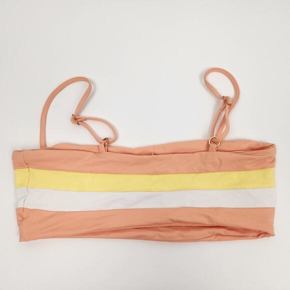 L*Space Rebel Stripe Bikini Top in Orange Size Small NWT - Picture 2 of 4